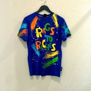 Switch remarkable t shirt blue base with multi color NwT